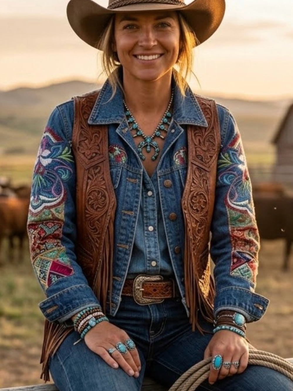 VTG Doremans Burns Cowgirl Women’s sz M western ranch festival Jacket